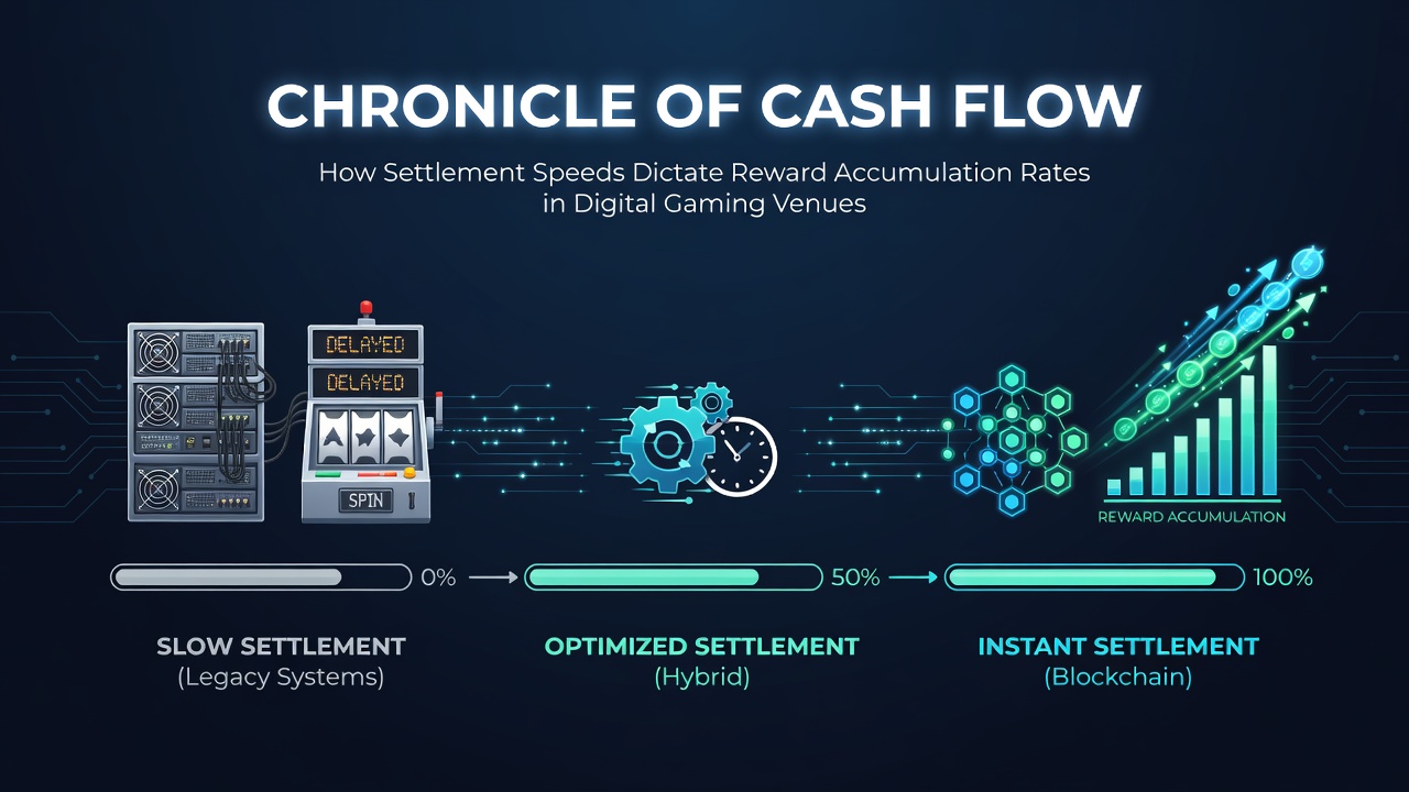 Digital transaction flow in online gaming platforms showing settlement timelines and reward points accumulation