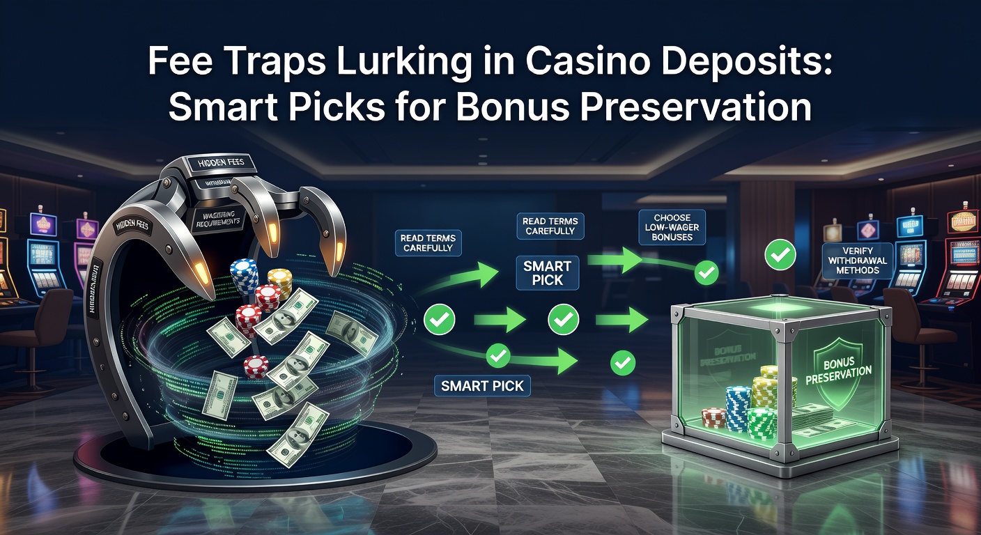 Chart comparing deposit fees across methods like e-wallets, cards, and crypto, with bonus impact highlighted