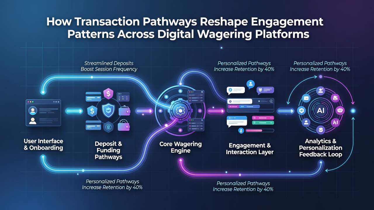 Infographic illustrating engagement pattern shifts linked to different transaction methods on wagering platforms