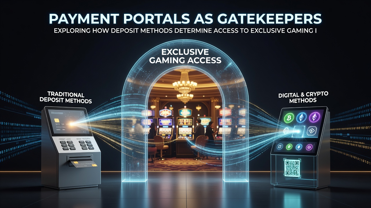 Diagram showing various payment method icons routing toward different bonus categories at online gaming sites