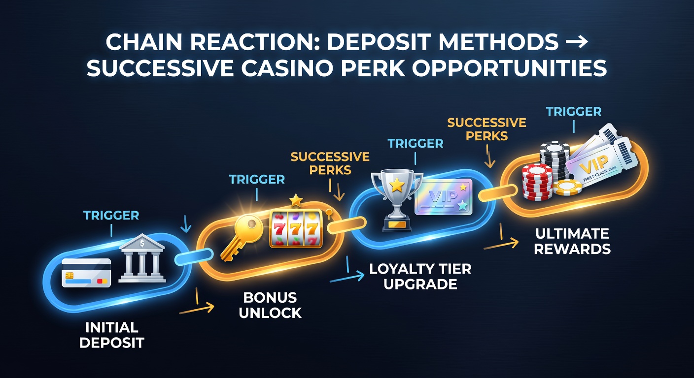 Deposit methods triggering successive casino perk opportunities