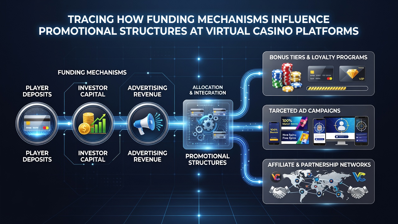 Diagram showing payment flows connecting to bonus allocation systems in online casino platforms