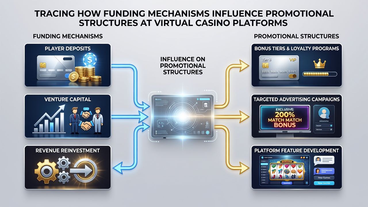 Illustration of promotional reward tiers linked to various digital payment options in virtual casinos