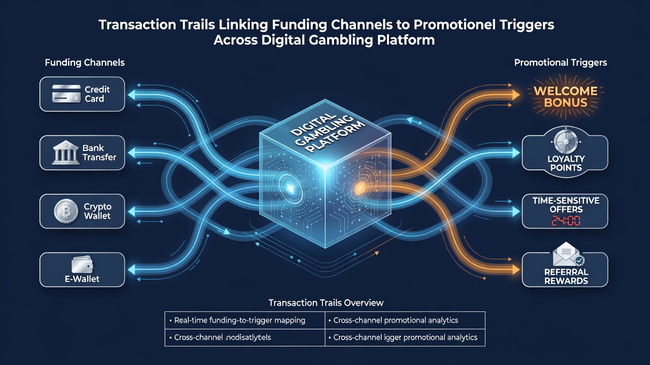 Data dashboard displaying linked deposit records and promotional activation timelines on a gambling platform interface