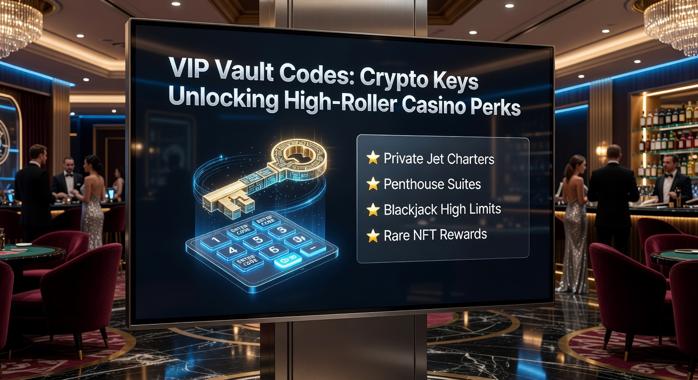 High-roller at a virtual casino table using a crypto key to access VIP perks on a digital screen