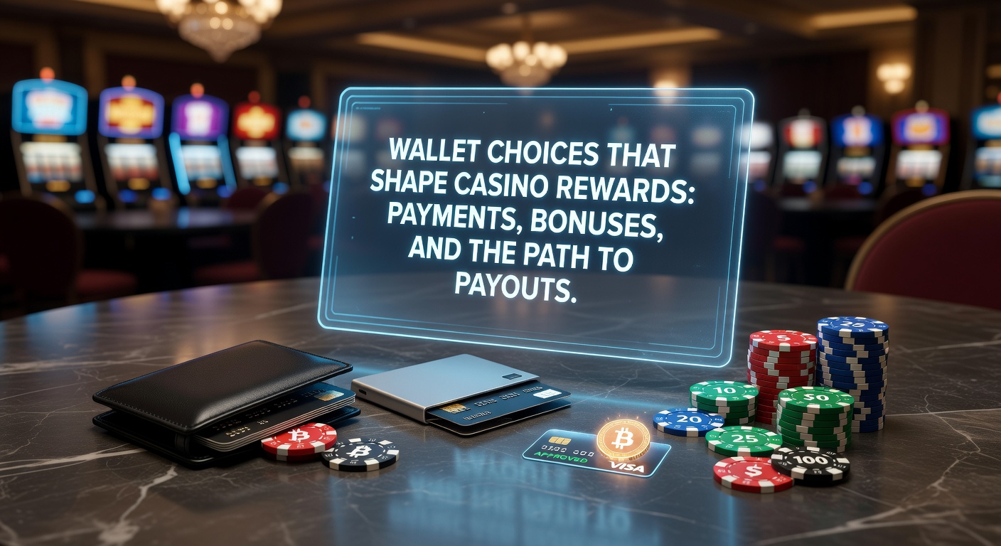 Digital wallet icons on a casino-themed background, illustrating payment options like Skrill, Neteller, and Payz connecting to slot machines and bonus symbols